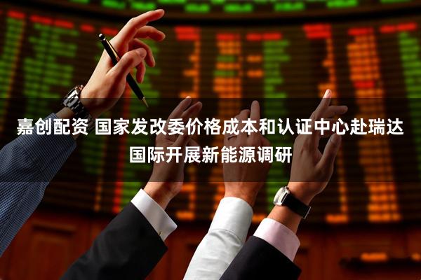 嘉创配资 国家发改委价格成本和认证中心赴瑞达国际开展新能源调研