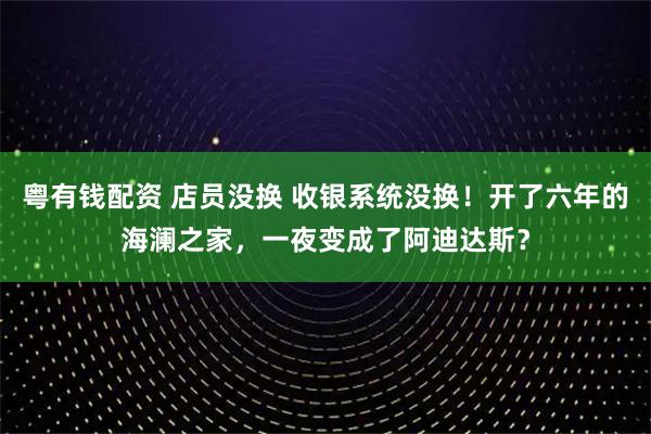 粤有钱配资 店员没换 收银系统没换！开了六年的海澜之家，一夜变成了阿迪达斯？